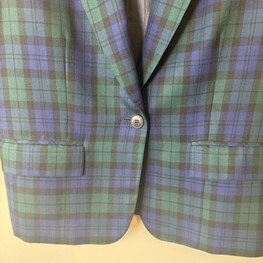 Vintage Pendleton 100% Virgin Wool Tartan Plaid 2- Button Jacket Women Sz 12 P - Picture 5 of 8